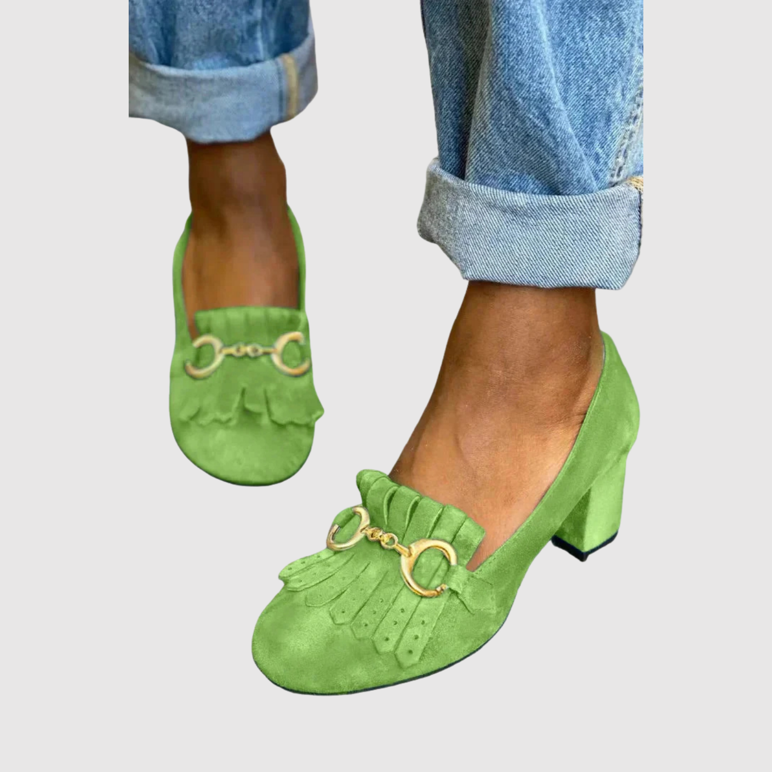 Теодора - Токчета с ресни и златисто закопчаване