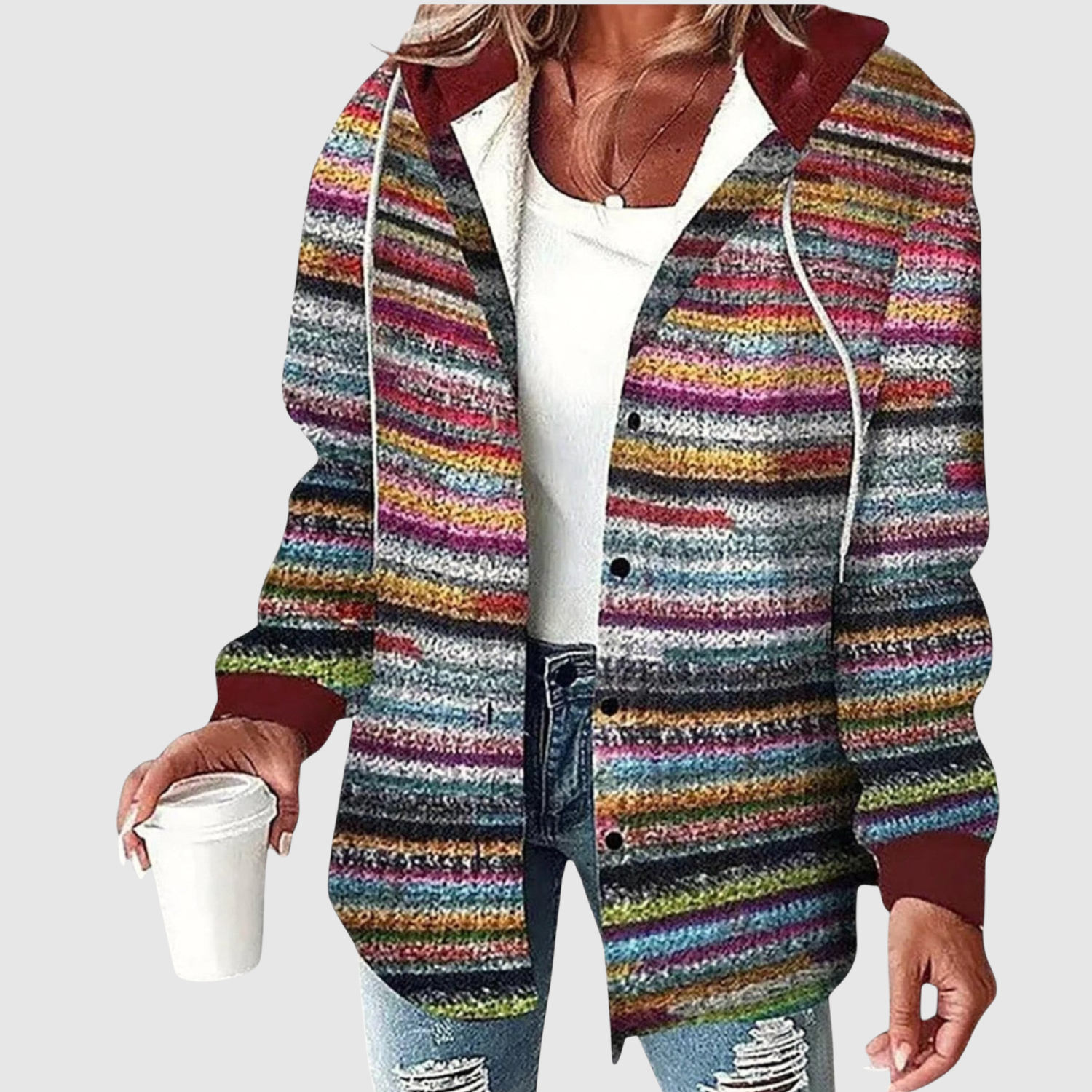 Мила - Модерна риза с качулка за жени