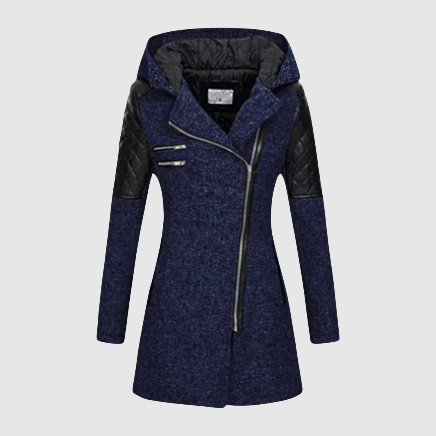 Елена – Дълго яке с асиметричен цип