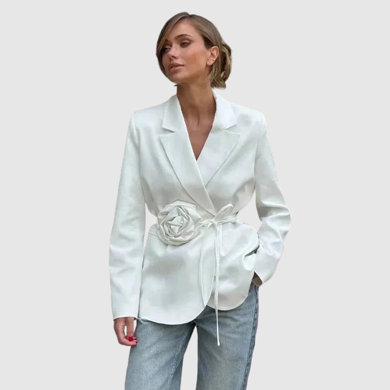 Габриела – Блейзър с цветен детайл в талията